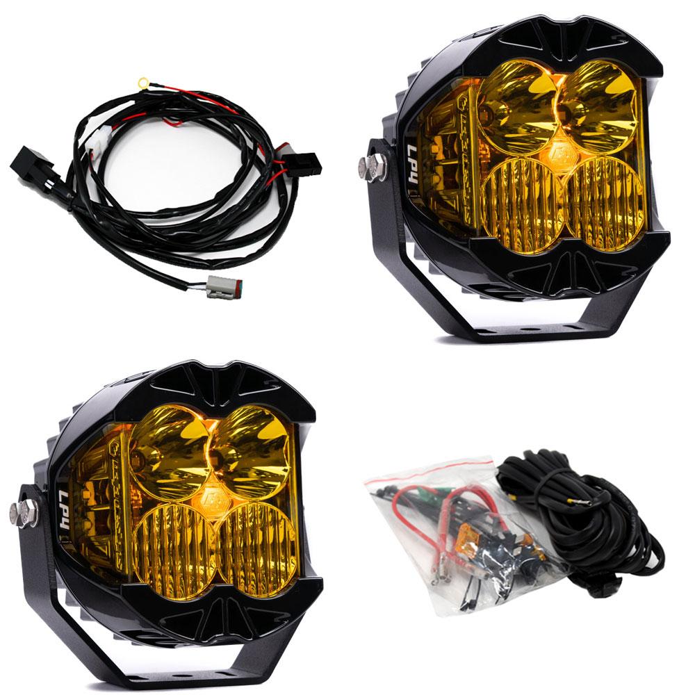 Baja Designs  LP4 Pro LED Auxiliary Light Pod Pair - Universal Driving Combo|Amber|Amber backlight (Copy)