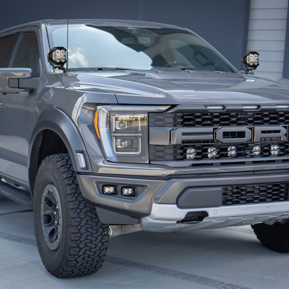 Baja Designs Ford LP4 Pro A-Pillar Light Kit - Ford 2021-2026 F-150 Raptor, 2024-2026 F-150 Raptor 37/R