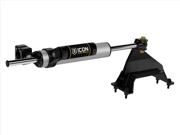 ICON 2023-2025 F-250/F-350 Ford Super Duty 4WD, 2.5 Centerline Steering Stabilizer Kit, Piggyback Reservoir