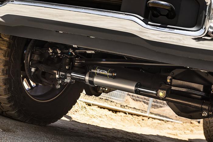 ICON 2023-2025 F-250/F-350 Ford Super Duty 4WD, 2.5 Centerline Steering Stabilizer Kit, Piggyback Reservoir
