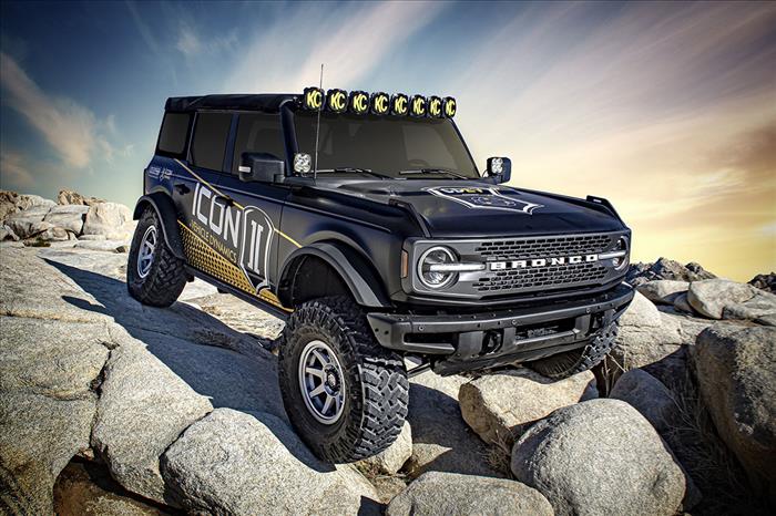 ICON 2021-2023 Ford Bronco, Front, 1.5-4” Lift, V.S. 2.5 Series Coilover Kit, Remote Reservoir w/ CDXS