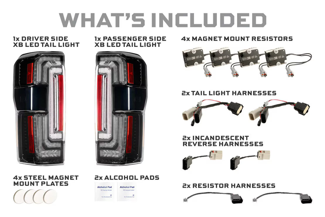 Morimoto 23-26 Super Duty XB LED Tail Lights (Smoked)