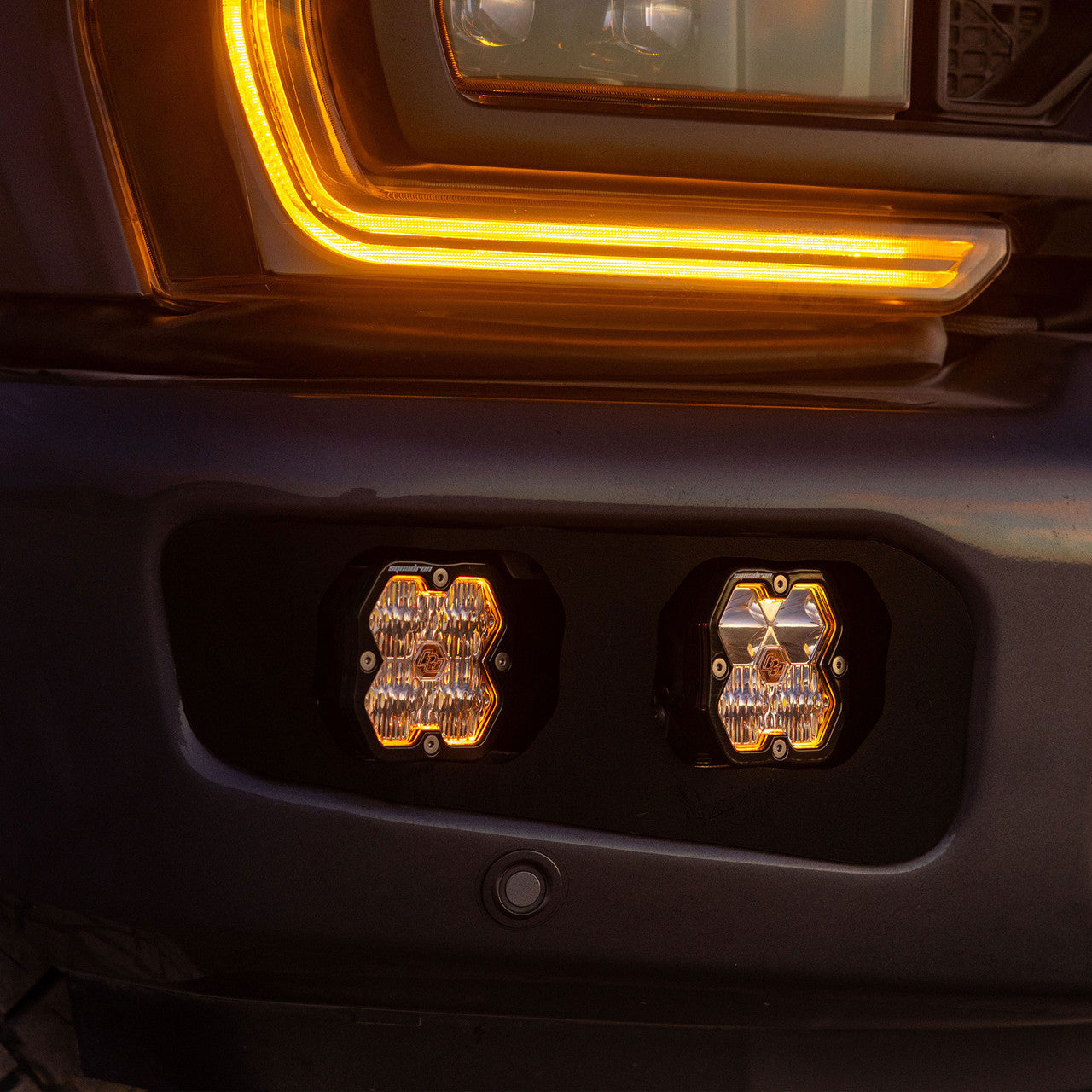 Baja Designs Squadron 2.0 Sport Dual Fog Pocket Light Kit - Ford 2023-26 F-250/350 Super Duty - Driving Combo | Clear