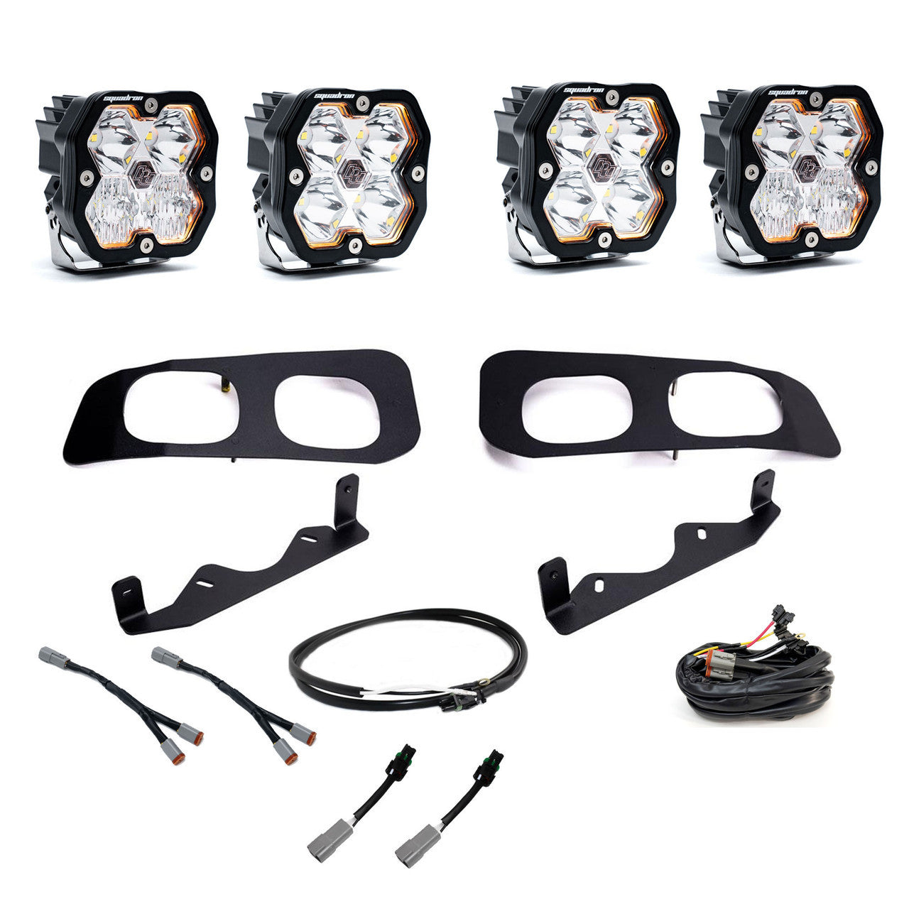 Baja Designs Squadron 2.0 Sport Dual Fog Pocket Light Kit - Ford 2023-26 F-250/350 Super Duty - Driving Combo | Clear