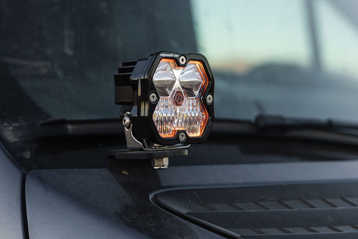 Baja Designs Squadron 2.0 Sport Black LED Auxiliary Light Pod Pair - Driving combo | White | Harness included